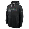Nike Detroit Lions Crucial Catch Sideline  Men's Dri-fit Nfl Pullover Hoodie In Black