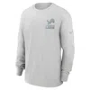 Nike Gray Detroit Lions Essential Heavy Max90 Long Sleeve T-shirt In Gray
