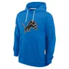 Nike Blue Detroit Lions Sideline Initial Home Performance Pullover Hoodie In Blue