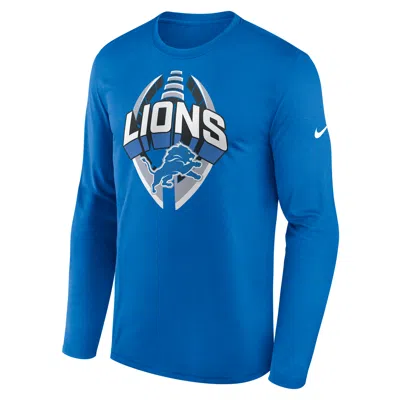 Nike Detroit Lions Legend Icon  Men's Dri-fit Nfl Long-sleeve T-shirt In Blue