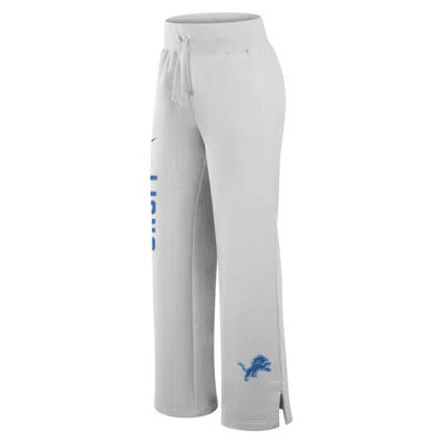 Nike Detroit Lions Primetime Phoenix Wide-leg  Women's Nfl Sweatpants In Grey