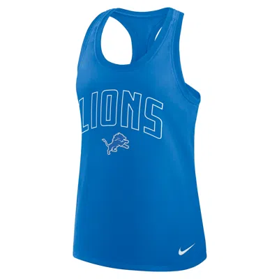 Nike Detroit Lions Primetime  Women's Dri-fit Nfl Racerback Tank Top In Blue