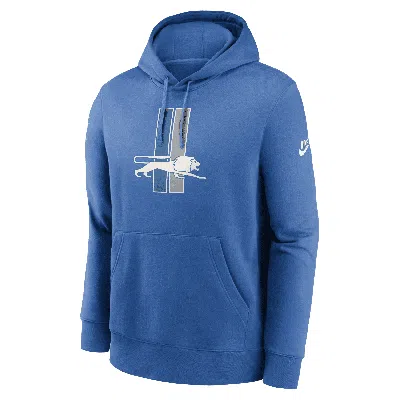 Nike Detroit Lions Rewind Club Logo Men's  Men's Nfl Pullover Hoodie In Blue