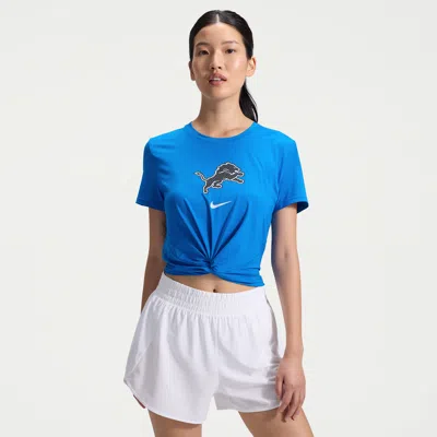 Nike Detroit Lions Rivalries Collection One Classic Twist  Women's Dri-fit Nfl T-shirt In Blue