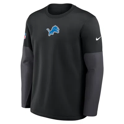 NIKE DETROIT LIONS SCRIPTED TO WIN SIDELINE COACH  MEN'S THERMA-FIT NFL LONG-SLEEVE T-SHIRT,1015885310