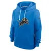 Nike Blue Detroit Lions Sideline Standard Issue Initial Home Dri-fit Hoodie In Blue