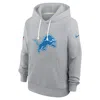 Nike Gray Detroit Lions Sideline Standard Issue Initial Home Dri-fit Hoodie In Gray