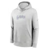 Nike Gray Detroit Lions Edge Pack French Terry Club Pullover Hoodie In Gray