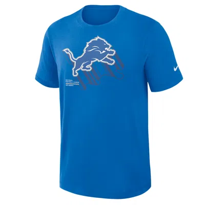 Nike Detroit Lions Slub  Men's Dri-fit Nfl T-shirt In Blue