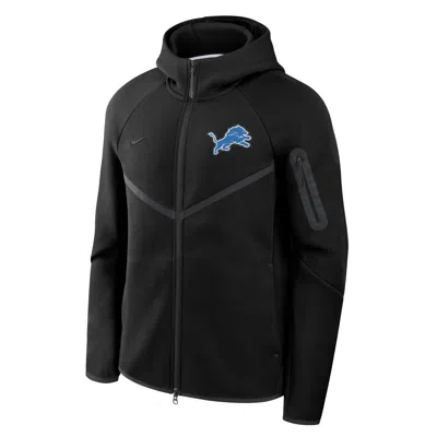 Nike Detroit Lions Tech Fleece Windrunner  Men's Nfl Full-zip Hooded Jacket In Black
