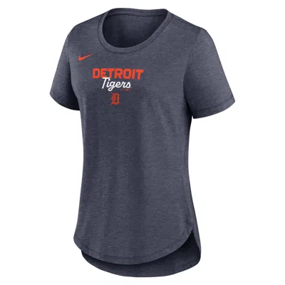Nike Detroit Tigers Arched Team Name  Women's Mlb T-shirt In Blue