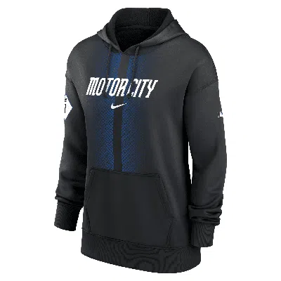 Nike Detroit Tigers Authentic Collection City Connect Practice  Women's Dri-fit Mlb Pullover Hoodie In Blue