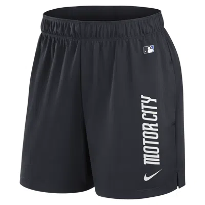 Nike Detroit Tigers Authentic Collection City Connect  Women's Dri-fit Mlb Shorts In Blue