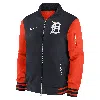 Nike Detroit Tigers Authentic Collection Dugout  Men's Mlb Full-zip Bomber Jacket In Black
