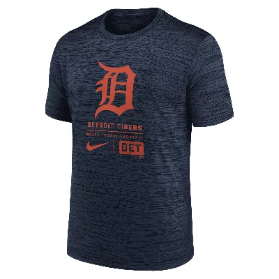 Nike Detroit Tigers Large Logo Velocity  Men's Mlb T-shirt In Blue
