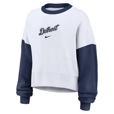 Nike Detroit Tigers Primary  Women's Mlb Pullover Crew In Blue