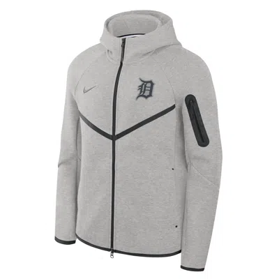 Nike Detroit Tigers Tech Fleece Windrunner  Men's Mlb Full-zip Hooded Jacket In Gray