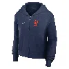 Nike Women's Navy Detroit Tigers Lightweight Full-zip Hoodie In Blue