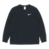 Nike Df Ls Crw Casual Sports Knit Pullover Black In Blue
