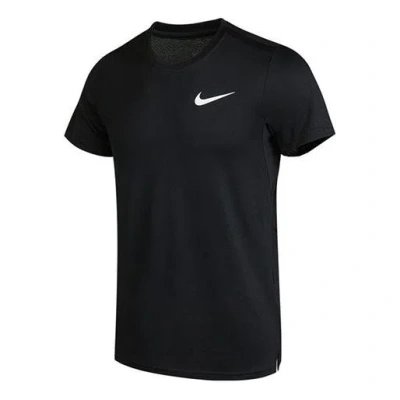 Nike Df Superset Top Ss Athleisure Casual Sports Running Round Neck Short Sleeve Black