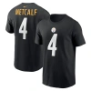 Nike Men's Dk Metcalf Black Pittsburgh Steelers Name Number T-shirt In Black