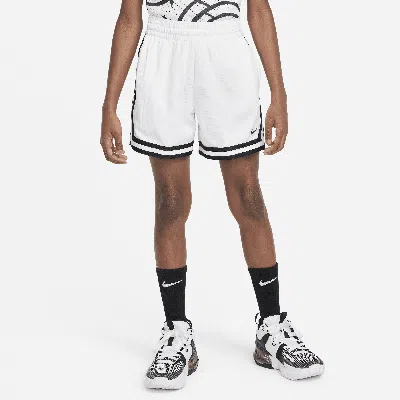 Nike Dna Big Kids' 5" Basketball Shorts In White