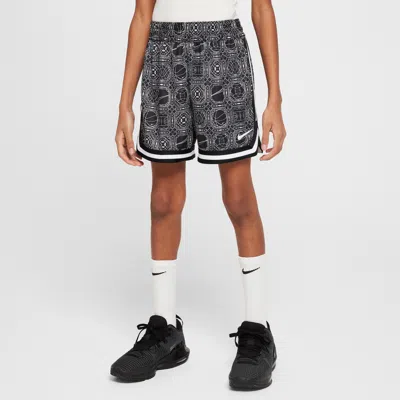 Nike Dna Big Kids' Dri-fit 5" Basketball Shorts In Black/white