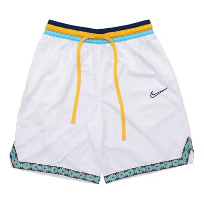 Nike Dna Contrast Color Stitching Basketball Sports Shorts White