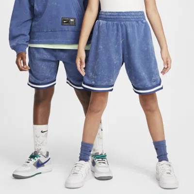 Nike Dna Culture Of Basketball Big Kids' Fleece Basketball Shorts In Blue