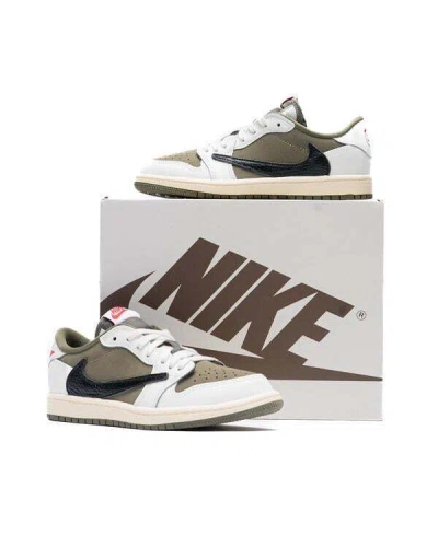 Pre-owned Nike Do5442-200 Travis Scott  Ps Air Jordan 1 Low Og Sp Reverse Olive In Green