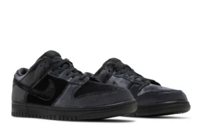 Pre-owned Nike Dover Street Market X Dunk Low Black Velvet Dh2686-002 In Black/black/black