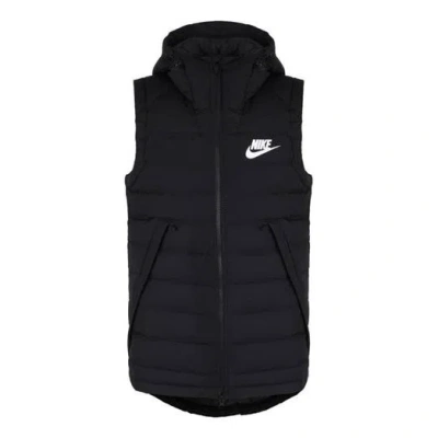 Nike Down Casual Sports Hooded Down Vest Black