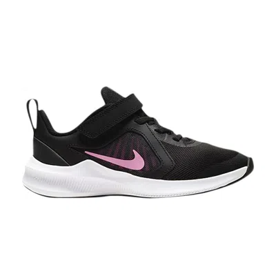 Pre-owned Nike Downshifter 10 Ps 'black Pink Glow' | Kid's Size 11