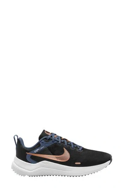 Nike Downshifter 12 Running Shoe In Black/red Bronze/blue