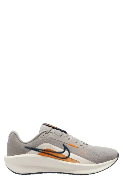 Nike Downshifter 13 Running Shoe In Iron Ore/ Thunder Blue/ Orange