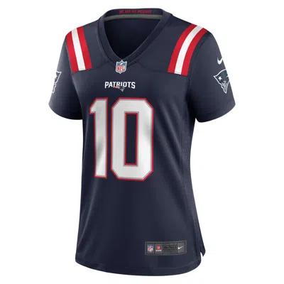 Nike Drake Maye Navy New England Patriots  Player Game Jersey