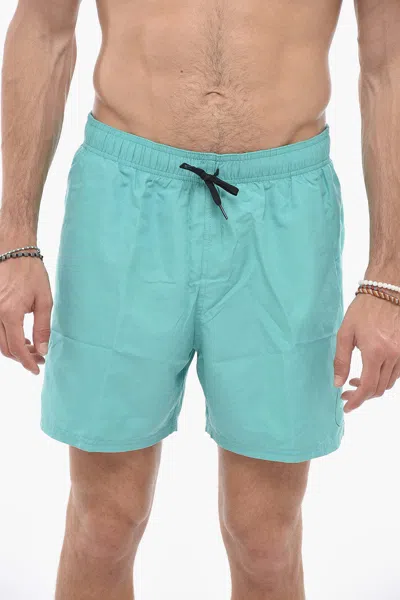 Nike Drawstring Boxer Swim Trunks In Blue