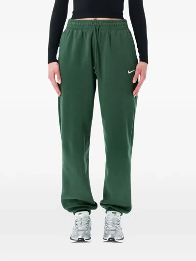 Nike Drawstring-fastening Logo-detail Track Pants In Green