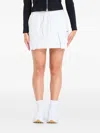 Nike Drawstring Pleated Mini Skirt In White