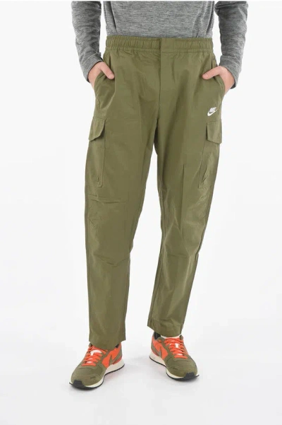 Nike Drawstring Waist Solid Colour Cargo Trousers In Green
