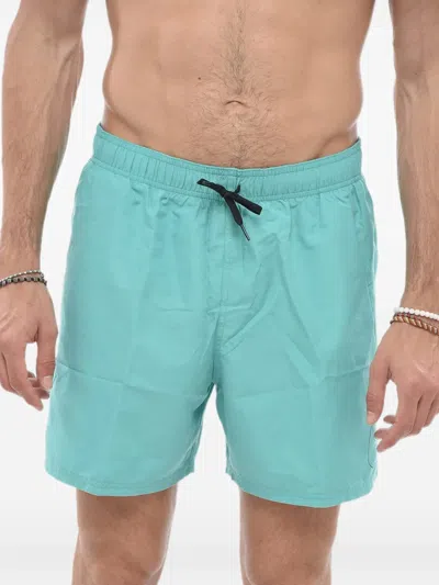 Nike Drawstring-waist Logo-print Swim Shorts In Blue