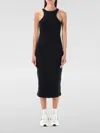 Nike Women's Dress W Sportswear Chill Knit Rib Midi Dress Black/black In Black