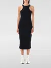 Nike Women's Dress W Sportswear Chill Knit Rib Midi Dress Black/black In Schwarz