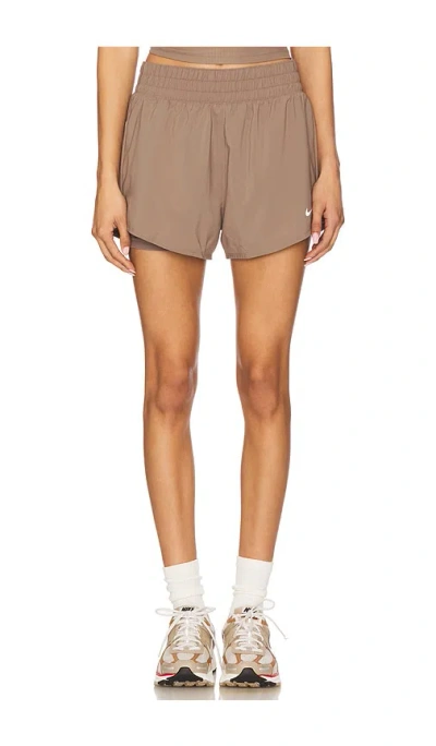 Nike Dri-fit 3 2-in-1 Shorts In Mink Brown & Reflective Silver