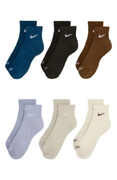 Nike Dri-fit 6-pack Everyday Plus Cushioned Low Socks In Multi