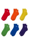 Nike Dri-fit 6-pack Everyday Plus Cushioned Low Socks In Multi
