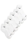 Nike Dri-fit 6-pack Everyday Plus Cushioned Low Socks In White