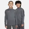 Nike Dri-fit Academy23 Big Kids' Soccer Drill Top In Grey
