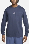 Nike Men's  Acg "lungs" Long-sleeve T-shirt In Thunder Blue