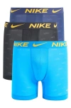 Nike Dri-fit Adv 3-pack Micro Boxer Briefs In Blue
